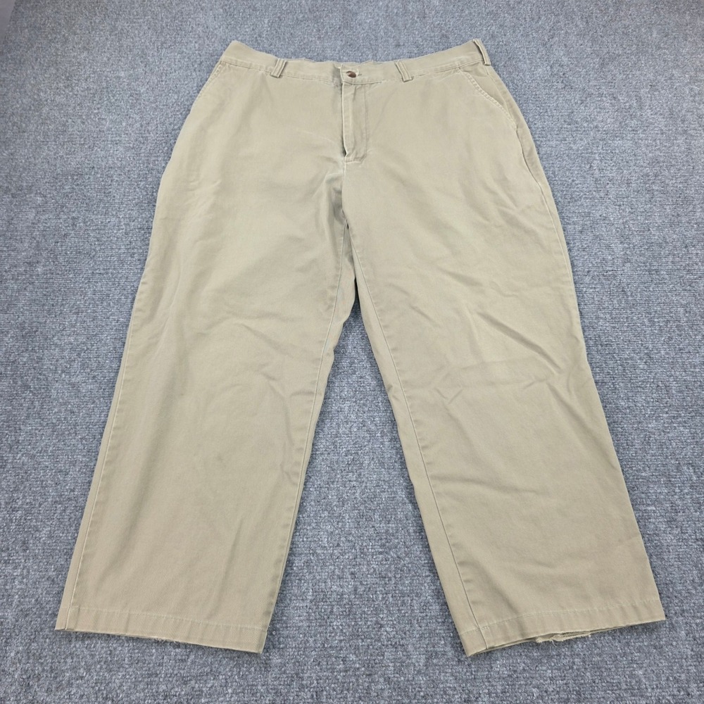 Cabelas Casuals Mens Wrinkle Free‎ Chinos Khaki Tan Pants W35 L30
